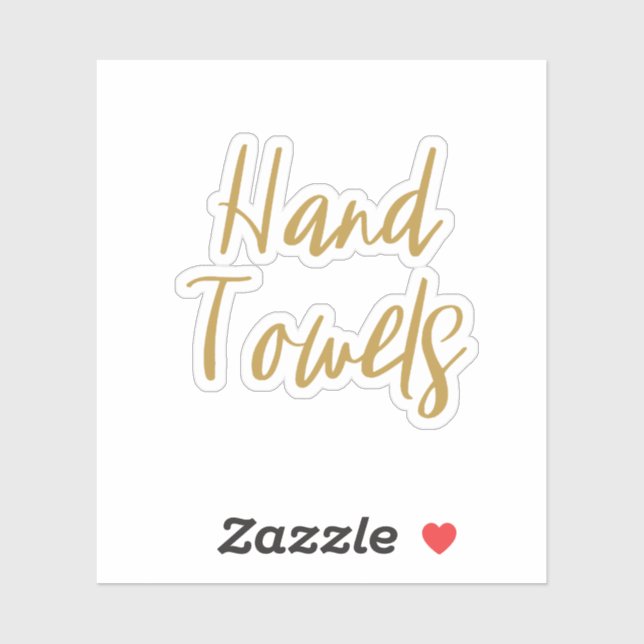 Hand Towels Storage Sticker (Sheet)