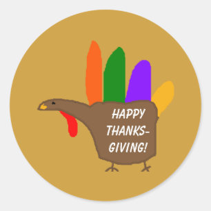 Hand Turkey - Thanksgiving stickers