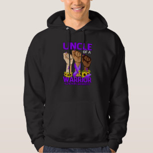 Hand Uncle Of A Warrior Alzheimer's Awareness Sunf Hoodie