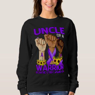 Hand Uncle Of A Warrior Paediatrics Stroke Awarene Sweatshirt