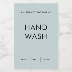 Hand Wash Label, Elegant, Minimal Product Label