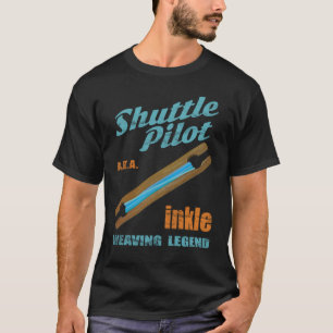 Hand Weaver weaving  Inkle Shuttle Pilot Weaving L T-Shirt