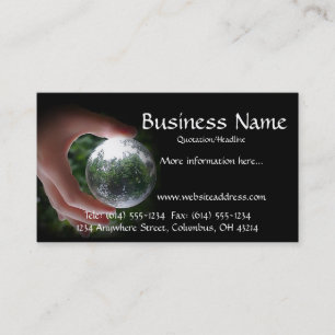 Hand with Glass Bauble Business Cards