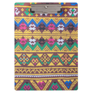 Hand Woven Thai Silk Pattern Clipboard