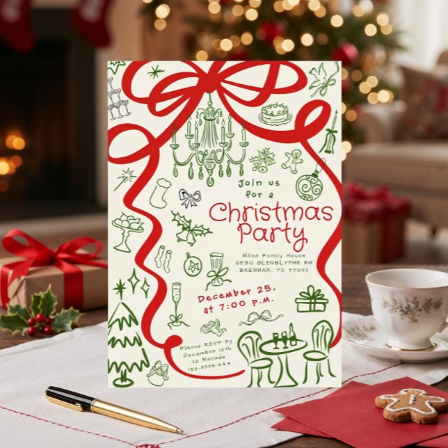 Hand Write Christmas Party Invitation (Creator Uploaded)