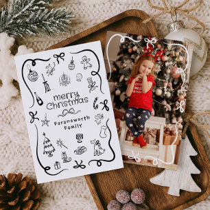 Hand Write Merry Christmas Card