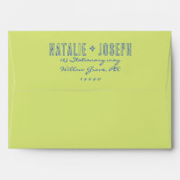 Hand Writing Green Retro Bright Fun Unique Wedding