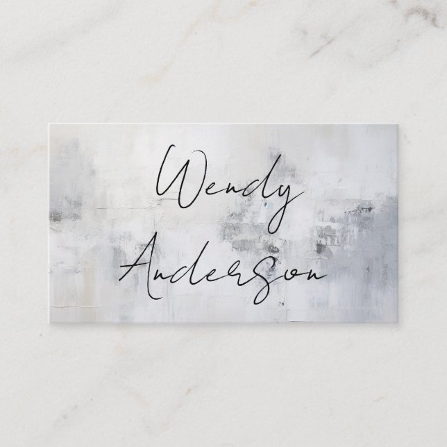 Hand Writing | Textured Wall Business Card (Front)