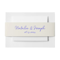 Hand Written blue Retro Whimsical Trendy Wedding