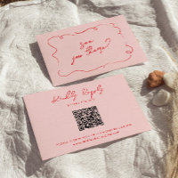 Hand-Written Colourful QR Code Fun Modern Wedding