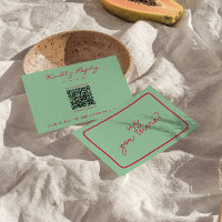 Hand-Written Colourful Retro Unique QR Code Weddin