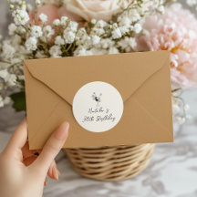  Hand Written Drawn Cocktail Girl 30th Birthday