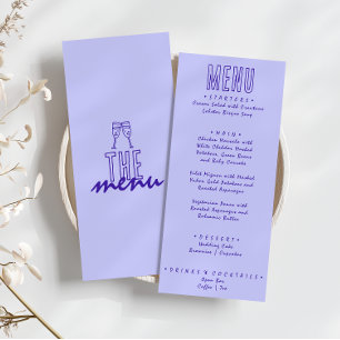 Hand Written Drawn Retro Bold Modern Wedding Menu