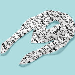 Hand Written Famous Cities of the World Pattern Scarf<br><div class="desc">Stylish pattern made up names of famous cities of the world (New York,  Milan,  Rome,  Barcelona,  Moscow,  Paris,  Madrid) in stylish black and white.</div>