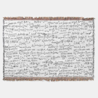 Hand Written Math Equations // Throw Blanket