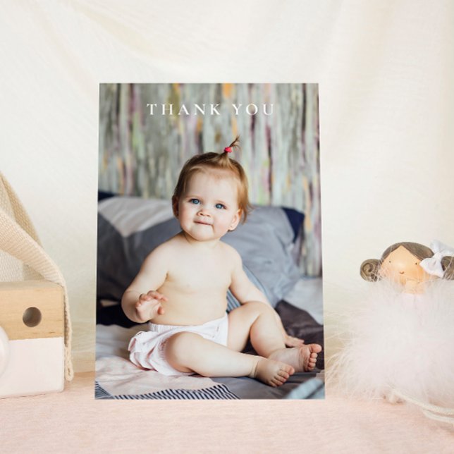 Hand-written Modern Baby Shower Thank You Photo Postcard (Creator Uploaded)