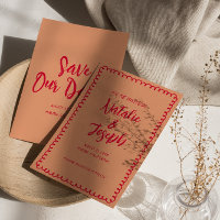 Hand-Written Retro Colourful Unique Funky Wedding