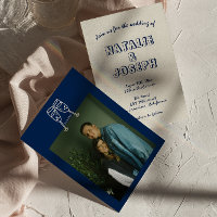 Hand-Written Retro Unique Modern Photo Wedding