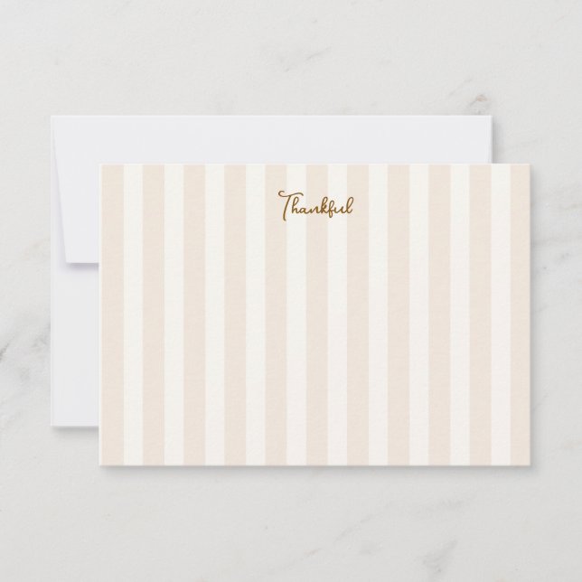hand written thankful thanks giving note card (Front)