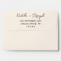 Hand Written Whimsical Retro Trendy Modern Wedding