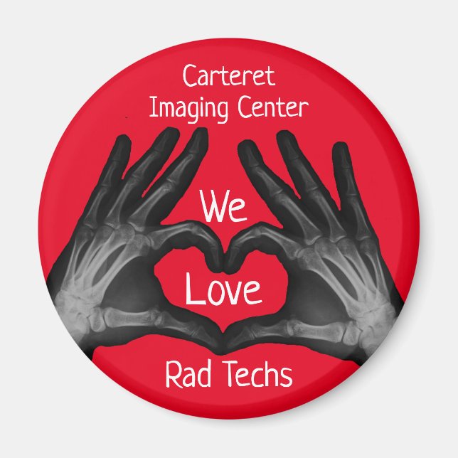  Hand Xray Heart Rad Tech Appreciation Magnet (Front)