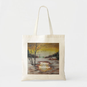Handbag Ann Hayes Painting Winter Scene