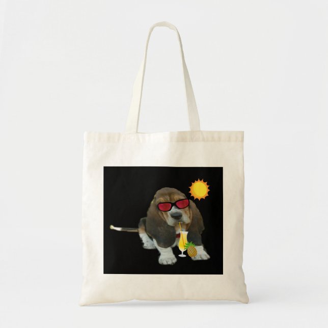 Handbag Basset Hound Summer Time (Front)
