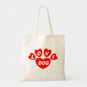 Handbag Love Dog Hearts Red