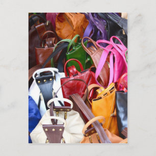 Handbags in Beautiful Colours Post Card