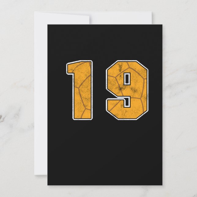 Handball 19 th Birthday Celebration Sports Gift Invitation (Front)