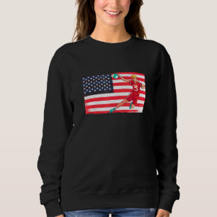 Handball American Flag Vintage American Patriot Sp Sweatshirt