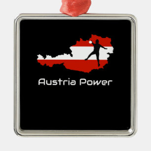 Handball -Austria Power Austria Shirt Metal Tree Decoration