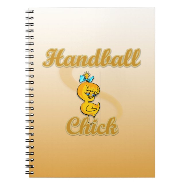 Handball Chick Spiral Notebook (Front)