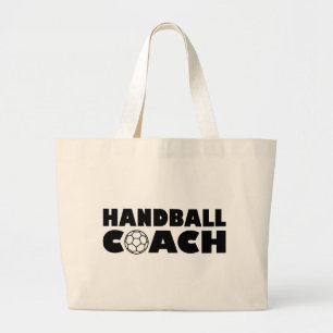 Handball coach large tote bag