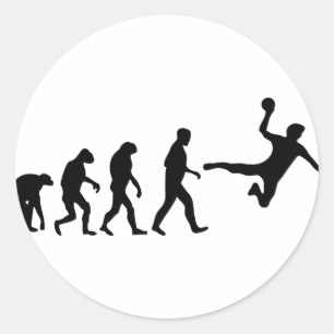 handball evolution classic round sticker
