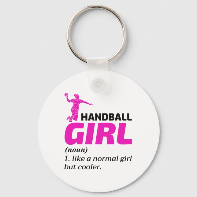 Handball Girl Handballer Funny Saying  Key Ring (Front)