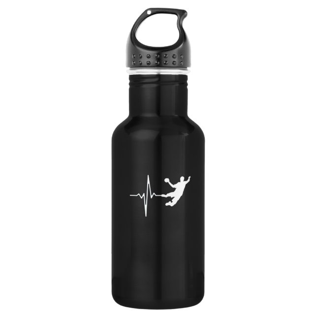 Handball - Handball Player Heartbeat 532 Ml Water Bottle (Front)