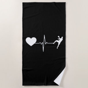 Handball Handball Player Heartbeat Beach Towel