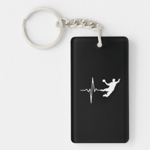 Handball - Handball Player Heartbeat Key Ring