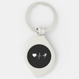 Handball Handball Player Heartbeat  Key Ring