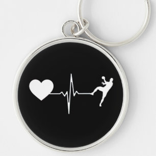 Handball Handball Player Heartbeat Key Ring