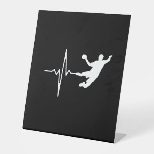 Handball - Handball Player Heartbeat Pedestal Sign