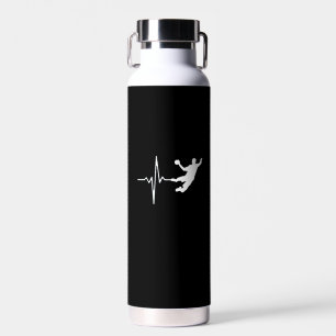 Handball - Handball Player Heartbeat  Water Bottle
