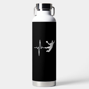 Handball - Handball Player Heartbeat Water Bottle