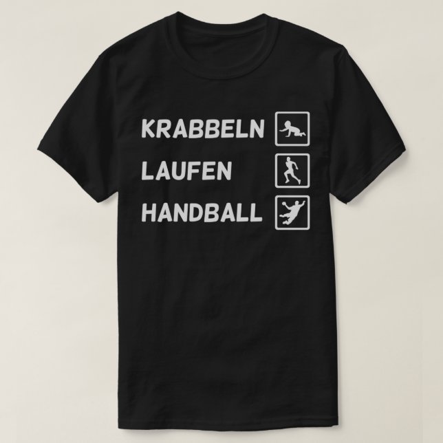 Handball handball players ball sports evolution Cl T-Shirt (Design Front)