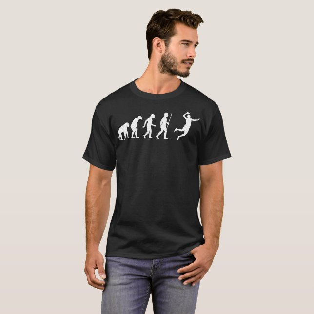 Handball Human Evolution Funny Tshirt (Front Full)