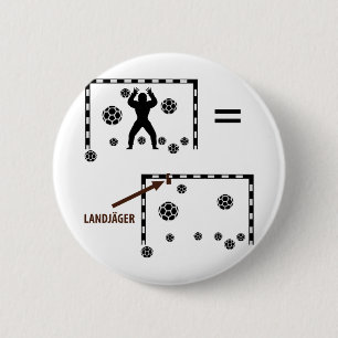 Handball Landjäger Torwart icon 6 Cm Round Badge