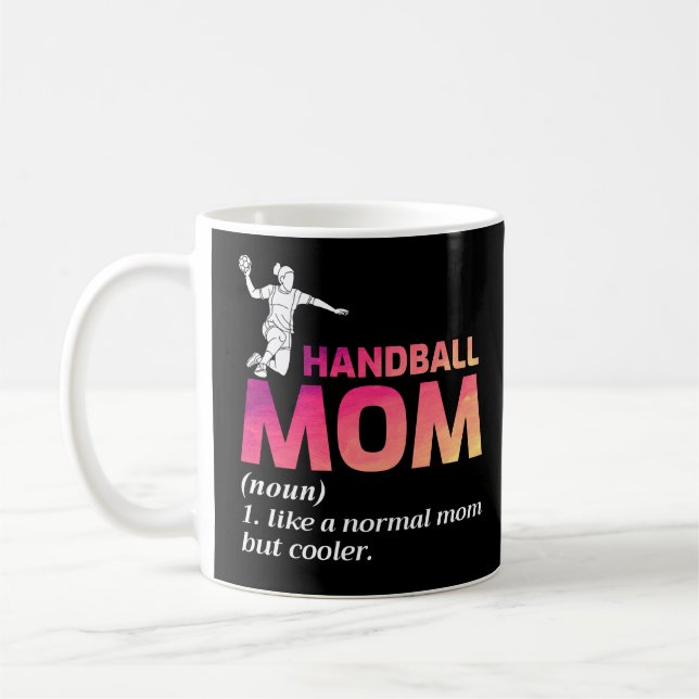 Handball Mum Mothers Day Coffee Mug (Left)