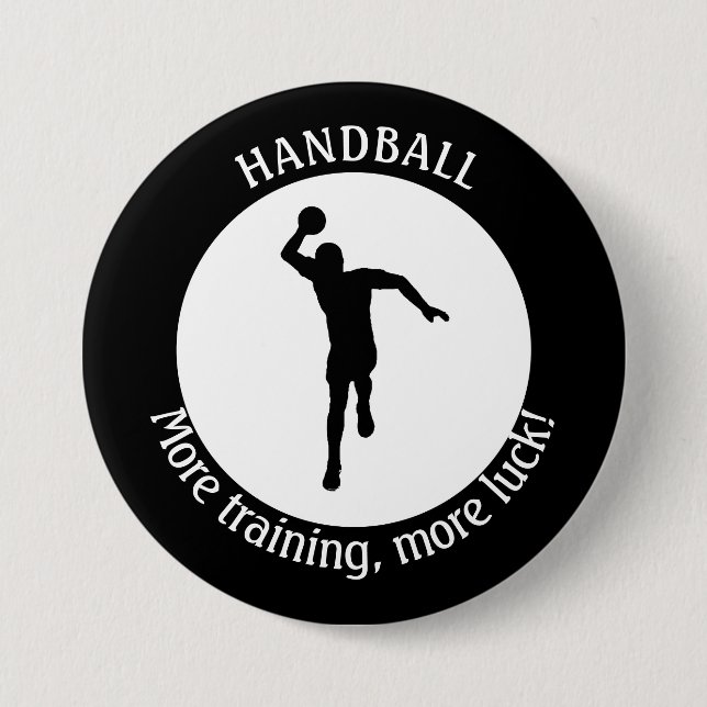 HANDBALL PLAYER 7.5 CM ROUND BADGE (Front)