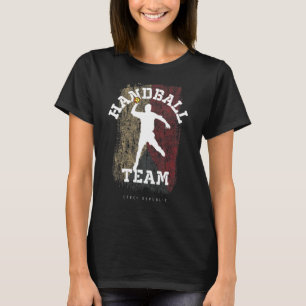 Handball Player Czech Republic Flag Sports Handbal T-Shirt